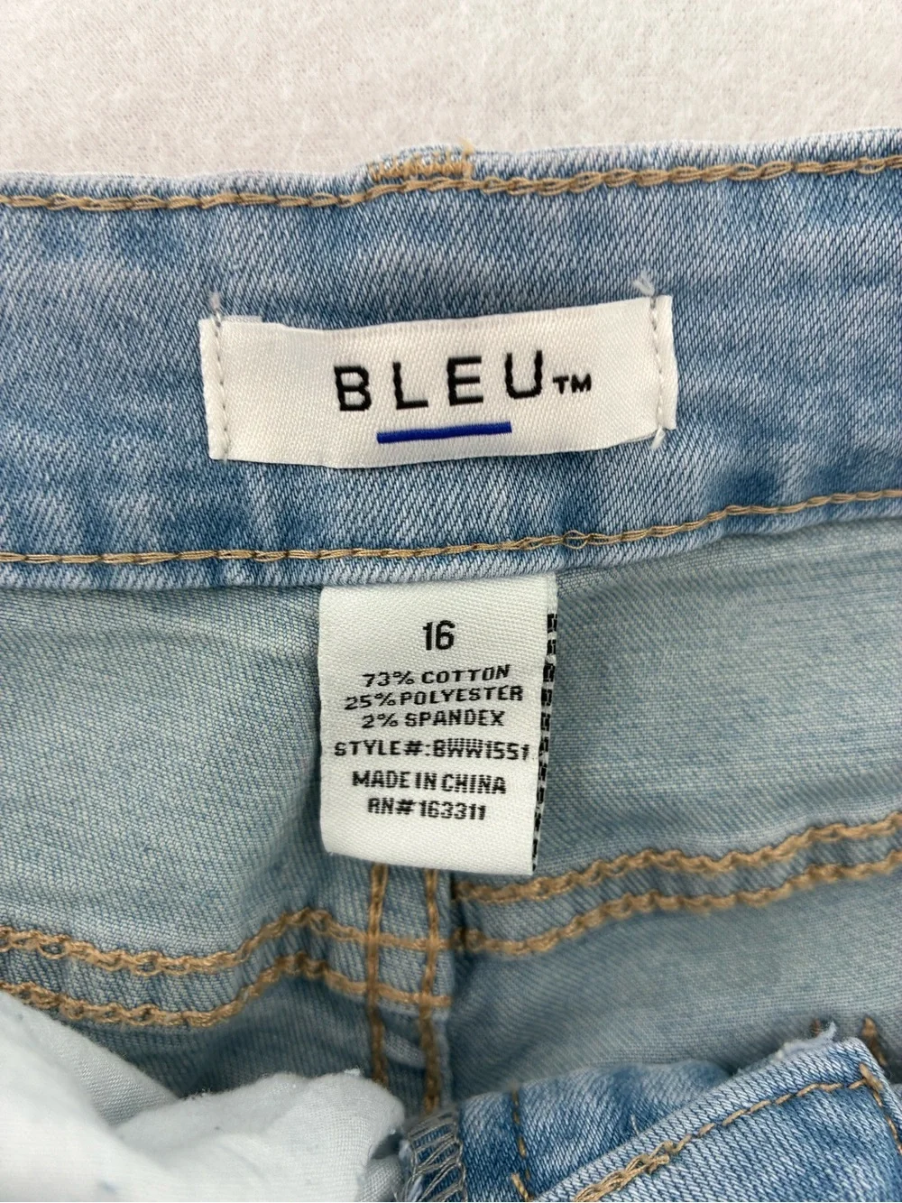 3For$20 BLEU Light Wash Blue Jeans size 16